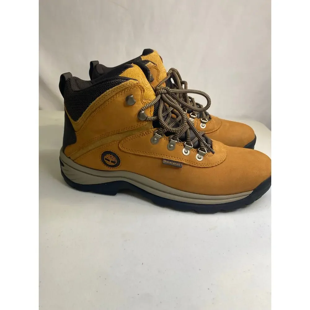 Timberland White Ledge Work Boots Men’s Waterproof Mid Hiker‎ Wheat Nubuck 10